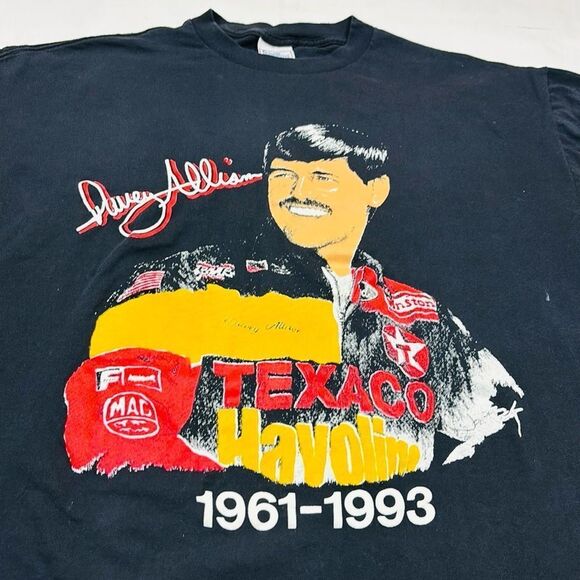 Vintage 1993 Davey Allison NASCAR Tribute Short Sleeve Shirt - Picture 4 of 7